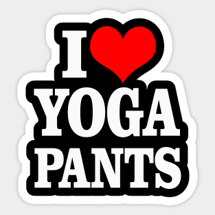 I Heart Yoga Pants Sticker